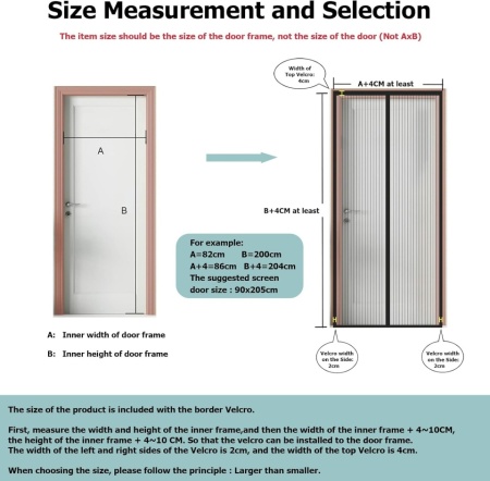 Plasă Anti-Insecte Magnetică pentru Uși Typec Home 140 x 215 cm, Perdea Împotriva Țânțarilor și Muștelor cu Închidere Automată Silențioasă, Bandă Arici Superioară Lățită la 4 cm, Montaj Fără Găurire, Plasă Deasă Rezistentă - Img 3