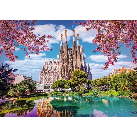 PUZZLE TREFL 1000 PREMIUM PLUS PHOTO ODYSSEY SAGRADA FAMILIA BARCELONA SPANIA - Img 2