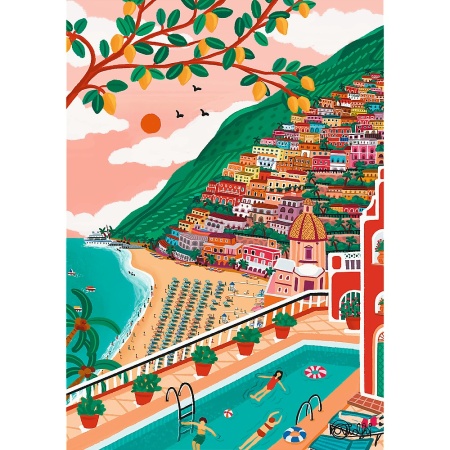 PUZZLE TREFL 1000 PREMIUM PLUS POSITANO ITALIA - Img 2