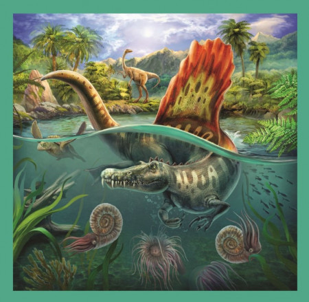 PUZZLE TREFL 3IN1 LUMEA EXTRAORDINARA A DINOZAURILOR - Img 2