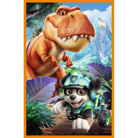 PUZZLE TREFL 3X80 PATRULA CATELUSILOR EROII DINOZAURILOR - Img 2