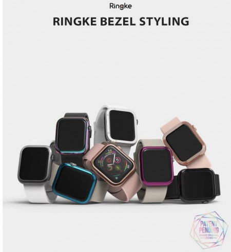 Rama ornamentala Ringke Bezel Styling pentru Apple Watch 44mm, Negru - Img 3