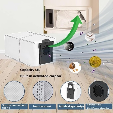 Set 20 accesorii și consumabile pentru aspirator robot Dreame X40 / L40 Ultra (Gen 2), Mova P10 / P50 Pro Ultra: 2 perii principale, 4 perii laterale, 4 filtre HEPA, 6 lavete mop, 4 saci de praf - Img 3