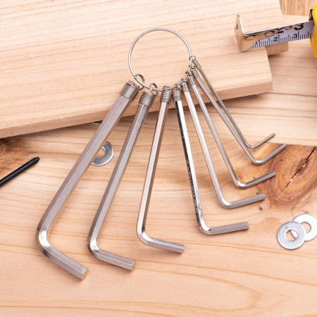 Set chei hexagonale 1,5-6 mm Deli Tools EDL3080 (argintiu) - Img 2