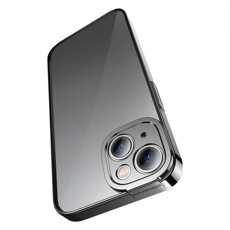 Set husa transparenta cu sclipici si sticla securizata Baseus pentru iPhone 14 Plus (negru) - Img 2