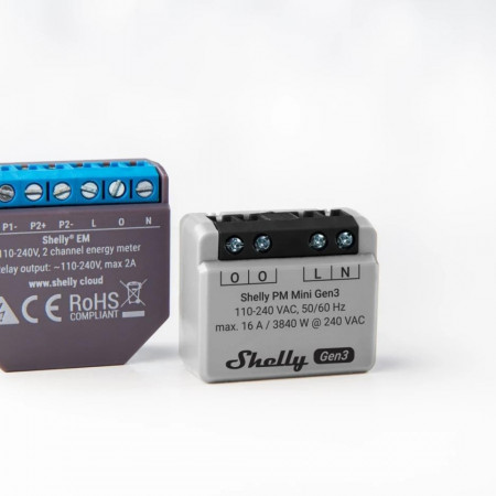 Shelly PLUS PM MINI GEN3, contor inteligent de putere Wi-Fi + Bluetooth, 1 canal (16A) - Img 4