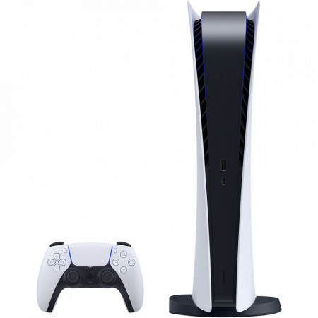 SONY Consola PlayStation 5, PS5 Digital Edition, 16GB RAM, 825 GB SSD, 100-240V, Alb