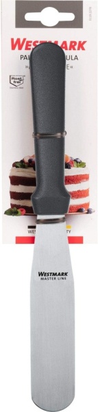 Spatulă profesională dreaptă și flexibilă pentru patiserie și bucătărie Westmark Master Line, 3 x 14 cm (lungime totală 26 cm), inox și plastic, Negru/Argintiu - Img 5