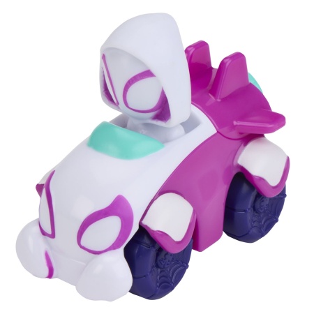 SPIDEY SI PRIETENII LUI UIMITORI MARVEL SUPER ROLLERS SET FIGURINA GHOST SPIDER CU VEHICUL 5.5CM - Img 2