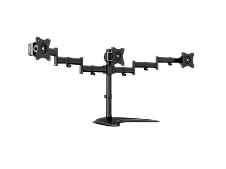Stand pentru 3 monitoare de masa Multibrackets 3392, 15"- 27", max. 8 kg / monitor, Negru