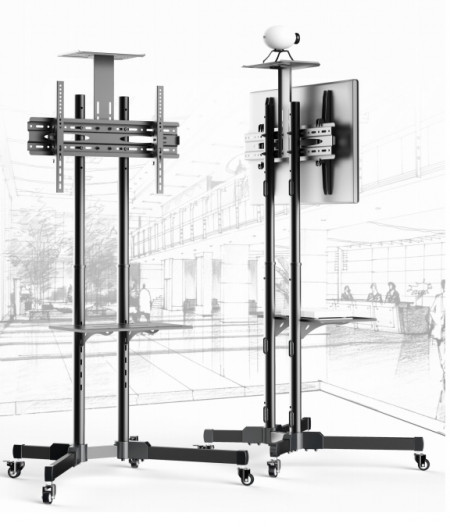 Stand TV de podea BlackMount T28, pentru diagonale de pana la 140 cm