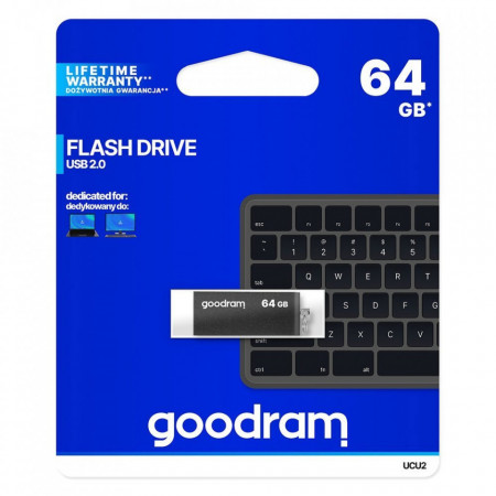 Stick USB Goodram pendrive 64 GB USB 2.0 20 MB/s (rd) - 5 MB/s (wr) flash drive black (UCU2-0640K0R11) - Img 5