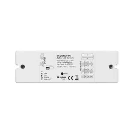 Sunricher 4-in-1 Zigbee RGBW / RGB CCT LED controller 4A/CH, DC12/24V (SR-ZG1029-5C) - Img 1