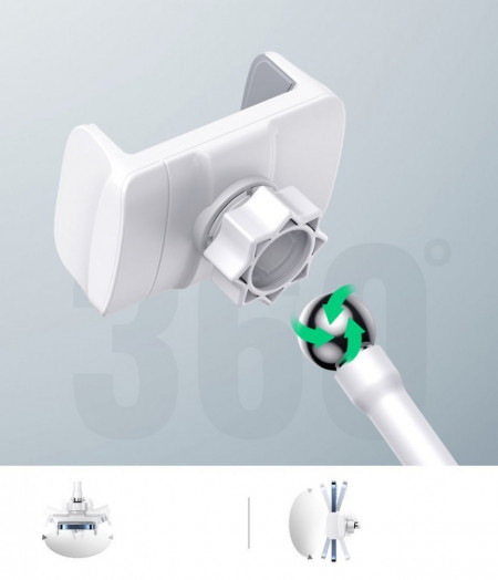 Suport pentru telefon cu LED, Ugreen pentru streaming live video YouTube TikTok alb (60318) - Img 5