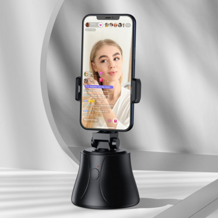 Suport pentru telefon, portabil cu trepied rotativ Baseus 360 pentru fotografii YouTube TikTok negru (SUYT-B01) - Img 5