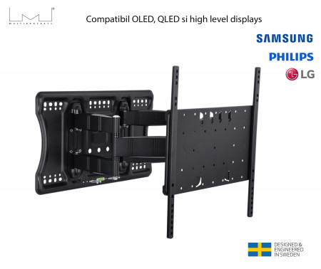 Suport TV de perete Tilt&Turn Super Slim Plus Multibrackets MB-4227, 32"-65", max.40 kg, perfect si pret OLED LG