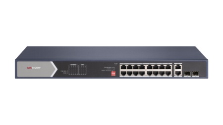 Switch Hikvision DS-3E0520HP-E, 16 porturi, PoE - Img 2
