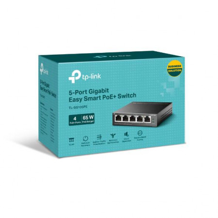 Switch TP-Link TL-SG105PE, 5 porturi, PoE+ - Img 3