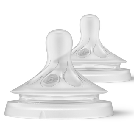 Tetina Philips Avent Natural Response SCY966/02, +6 luni, tetina care functioneaza ca sanul mamei, tetina fara scurgeri, debit 6, pentru lichide cu densitate crescuta, fara BPA, 2 bucati - Img 2