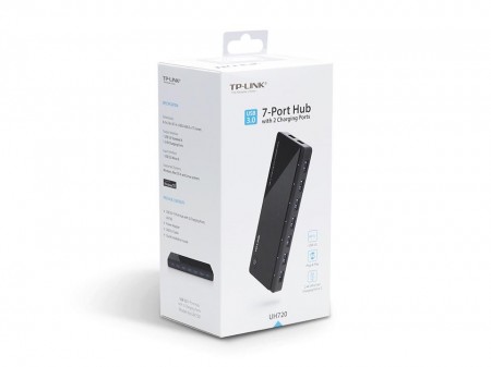 TP-LINK Hub USB TP-LINK UH720, USB 3.0, 7 porturi + 2 porturi pt incarcare (UH720) - Img 2