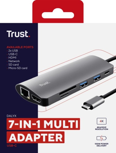Trust Dalyx 7in1 USB-C Multiport Adapter - Img 18