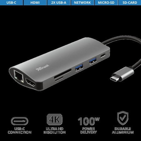 Trust Dalyx 7in1 USB-C Multiport Adapter - Img 4