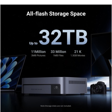UGREEN Network Attached Storage DXP480T Plus, cu procesor Intel i5 1235u 10-Core Cpu, 10 GbE Port, HDMI 8K, Wi-Fi 6 (Diskless) - Img 4
