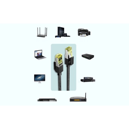 UGREEN NW150 Cat 7 F/FTP cablu Ethernet impletitura impletitura RJ45 5m (negru) - Img 6