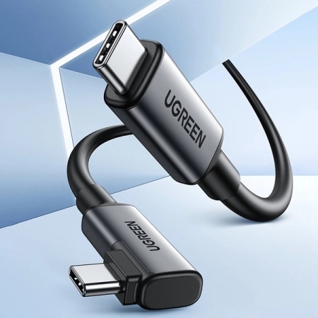 Ugreen US551 unghi 90 USB-C - cablu USB-C PD 60W 3A 5Gb/s 5m - negru - Img 4