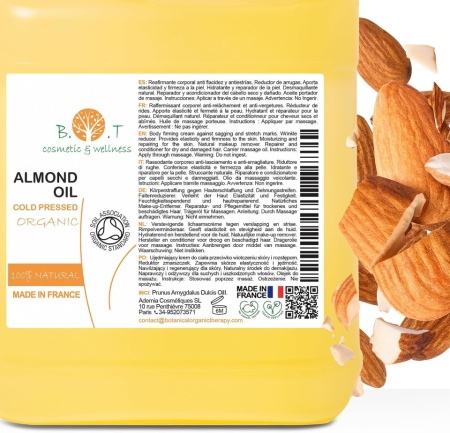 Ulei de migdale dulci organic 5L, 100% pur, presat la rece, pentru masaj profesional, îngrijire corp, ten, păr și vergeturi - Img 8