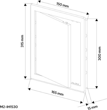 Ușiță / Cămin de Vizitare din ABS pentru Gips-Carton (Rigips), Trapă de Inspecție Albă pentru Apometre, Sifoane sau Vane, Diverse Dimensiuni (15 x 30 cm) - Img 7