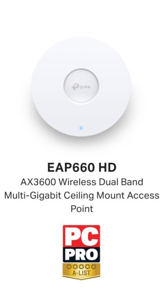 Access Point TP-Link wireless EAP660 HD, 3600Mbps dual band, 1 port 2.5 Gbps LAN, 8 antene interne, IEEE802.3at PoE, Wi-Fi 6 AX3600, montare pe tavan/perete - Img 8