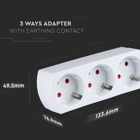 ADAPTOR 3 PRIZE 3X16A MAX 3680W - Img 5