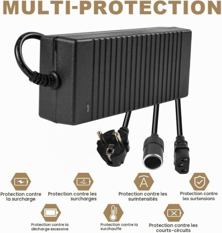Adaptor Alimentare Auto 220V–240V la 12V 15A (180W), Convertor Tensiune AC-DC cu Mufă Tip Brichetă Auto, Redresor Stabilizat pentru Compresor Auto, Ladă Frigorifică, Aspirator Auto și Ventilator, Cablu UE Inclus - Img 5