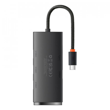 Adaptor HUB 4 porturi USB-C Baseus OS-Lite 25cm (negru) - Img 3
