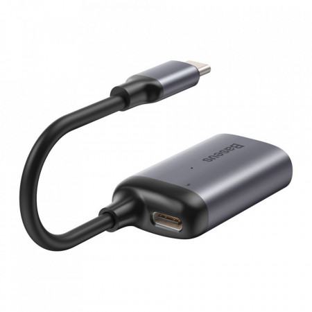 Adaptor / hub Baseus Enjoy USB Tip C la VGA + PD HUB Convertor pentru MacBook / PC gri (CAHUB-O0G) - Img 3