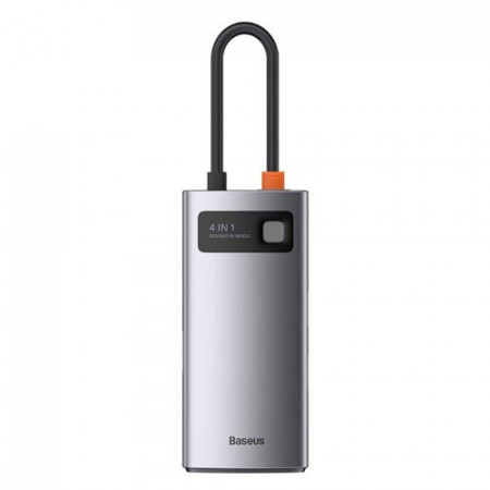 Adaptor/Hub Baseus Metal Gleam 4in1 USB Type C - USB Type C Power Delivery 100 W / HDMI 4K 30 Hz / 1x USB 3.2 Gen 1 / 1x USB 2.0 (CAHUB-CY0G) - Img 7