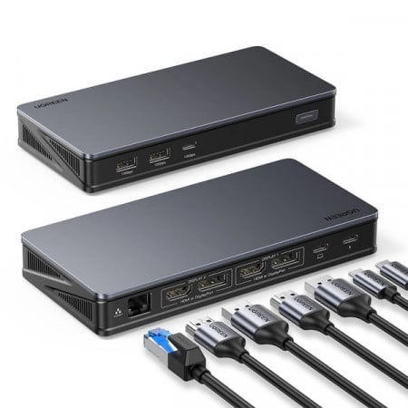 Adaptor multifunctional Ugreen CM615 USB-C - gri