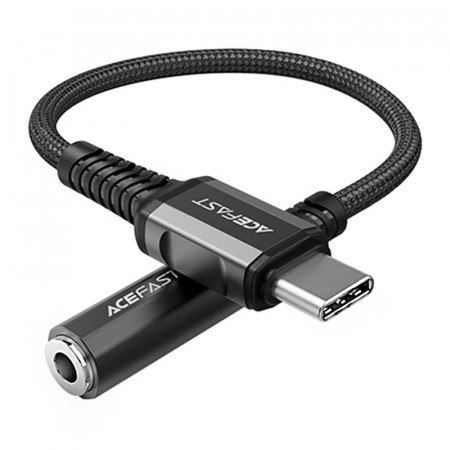 Adaptor USB-C la mini jack de 3,5 mm Acefast C1-07 18 cm (negru) - Img 2