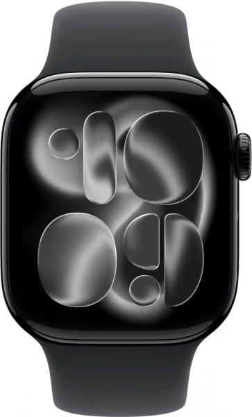 Apple Watch Series 11 GPS+Cellular 42mm Aluminum Case with Black Sport Band - S/M - Jet Black - Img 2
