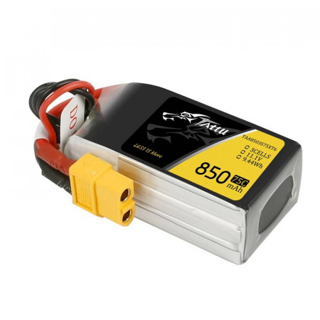 Baterie Tattu 850mAh 11.1V 75C 3S1P Konektor XT60 - Img 4