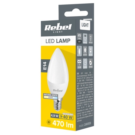 BEC LED E14 5W 230V 4000K REBEL - Img 3