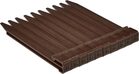 Bordură Flexibilă pentru Grădină Typec Home, Rolă 12.2 m x 12.7 cm (40 ft x 5 in), Textură Lemn Natural, 10 Țăruși de Fixare Inclusi, Maro - Img 3