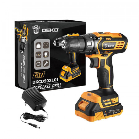 Burghiu cu acumulator Deko Tools DKCD20XL01-H10 20V
