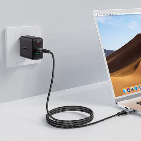 Cablu Acefast USB Tip C - USB Tip C 2m, 100W (20V / 5A) negru (C4-03 Negru) - Img 5