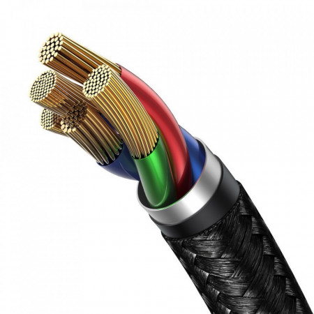 Cablu Baseus Cafule 2in1 USB la Type-C/Lightning 18W, 2.4A - 1.2m - Img 3
