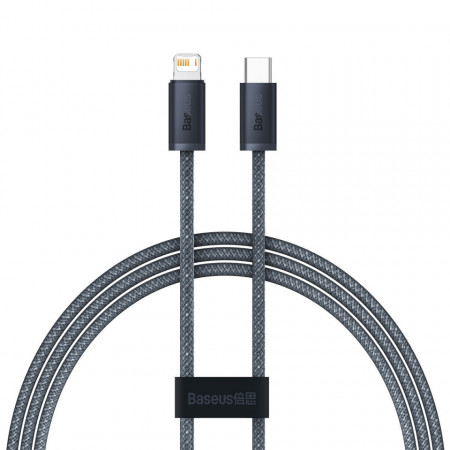 Cablu Baseus pentru iPhone USB tip C - Lightning 1m, putere 20W gri (CALD000016)