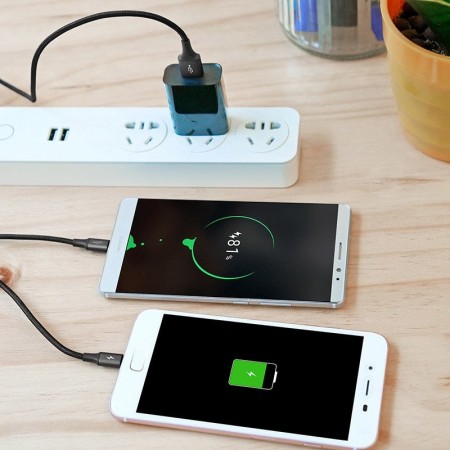Cablu de date 2 in 1 , Baseus Rapid USB Type C / micro USB , 3A , 1.2M , negru - Img 7