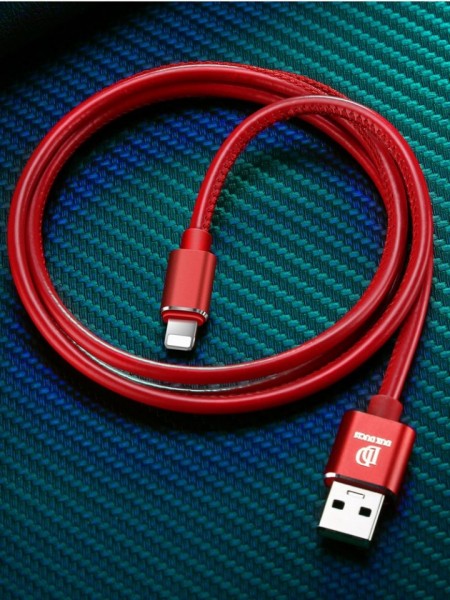 Cablu de date Dux Ducis K-Max , Usb la Lightning, 5V , 2A , 1M , rosu - Img 5