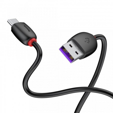 Cablu de date si incarcare , Baseus Purple Ring HW Quick Charger Usb la USB Type C 40W 1m Black - Img 2